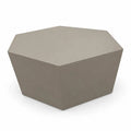 Café-Tisch Gartentisch 80 x 70 x 45 cm faserverstärkter Beton sechseckig taupegrau