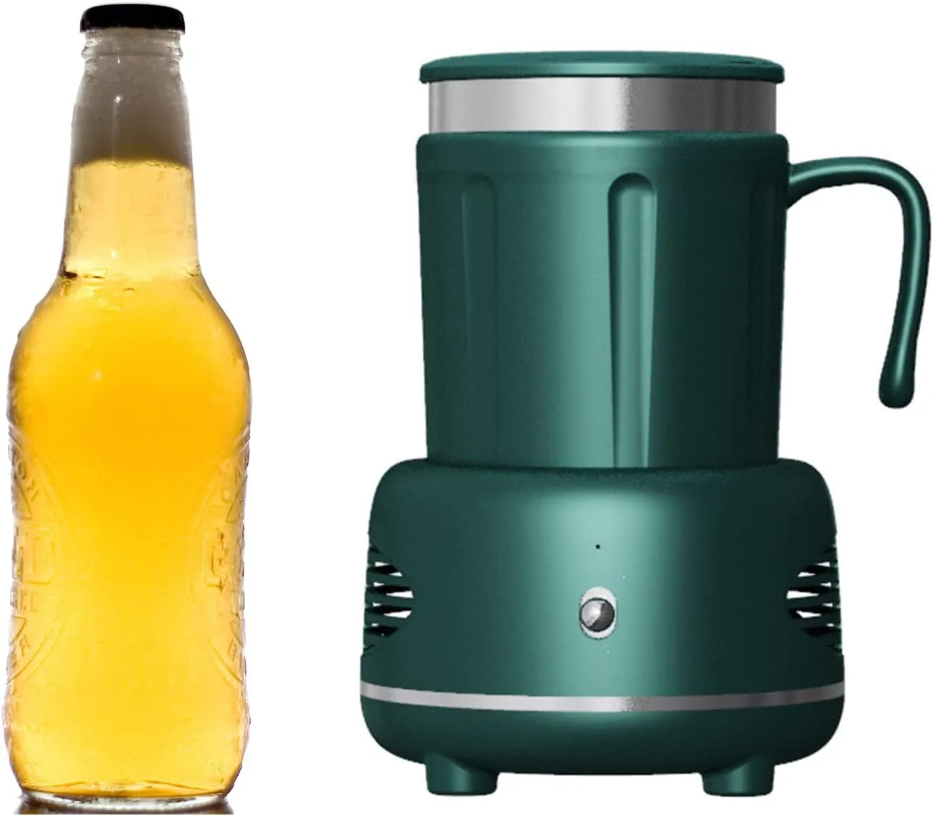 Kühlschrank, tragbar, 2-in-1-Smart-Kühlbecher, Schnellkühlbecher, Getränkekühler für Bier