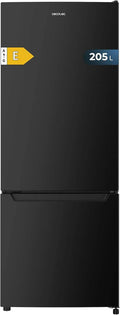 Cecotec Bolero CoolMarket Combi Kühl-Gefrierkombination, 205 L, Kühlschrank mit Gefrierfach, Schwarz, Fast Cooling, LED-Innenbeleuchtung, umkehrbare