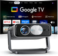 Google 1080P WiFi6 Smart TV, Fernseher, 4K UHD, tragbar, Outdoor, WLAN, Full HD, 2500ANSI】 Beamer 4K Heimkino mit Autofokus & 6D Trapezkorrektur