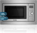 Mikrowelle HMWI2700DGx, 20 L, 700 W, 8 Programme, Grill, Timer, Auftaufunktion, Edelstahl, Mikrowellenofen, Timer 95 min, Hyundai Mikrowelle, 20 Liter