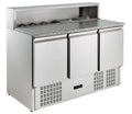 Gewerblicher Kühltisch, 402 L, GastroHero PSH903, Pizza, Edelstahl, Pizzatisch, 402L
