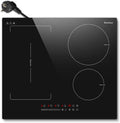 Induktionskochfeld, 60cm, 4 Kochzonen, 3500 W, Induktionsplatte, Karinear, Karinear Induktionskochfeld 60cm mit Stecker 4 Platten 3500W