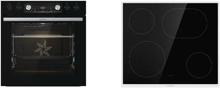 Gorenje Kochfeld, 77 L, Einbau, Grill, Pizza, Schwarz, PizzaMode, ExtraSteam, PerfectGrill, 77 Liter, Heißluft, GentleClose & Open, EcoClean, AirFry