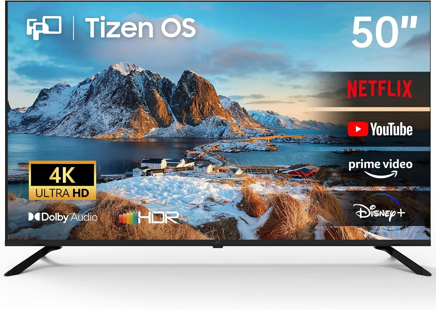 Samsung AT50 Smart TV, 50 Zoll, Fernseher, 4K UHD, HDR, Tizen OS, Dolby Audio, HDMI, HDR10, 127 cm, ALLM, HDMI 2.1, UHD Television kompatibel mit