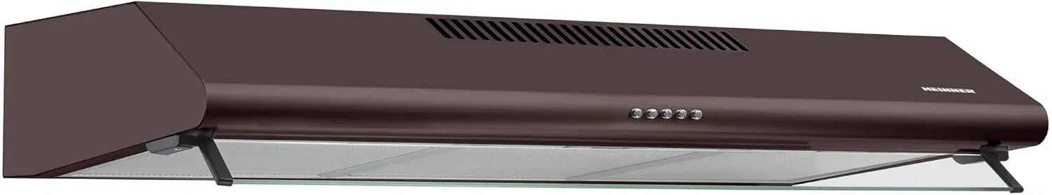 Braun HCH-490-BRW Dunstabzugshaube, 90 cm, 304, 5 m3/h, Küchenhaube, 3 Geschwindigkeiten, 5 Jahre Garantie, Glas-Finish