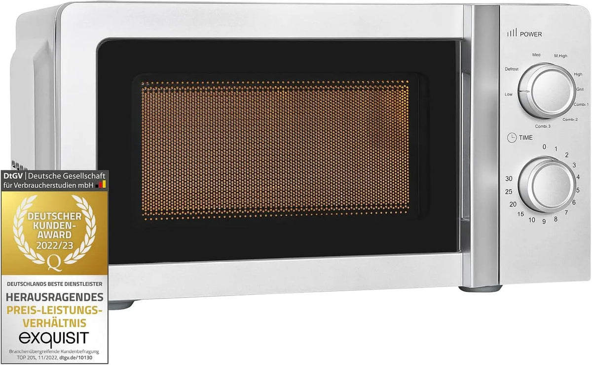 Exquisit W, 900 Mikrowelle, 20 L, 700/900 W, Grill, Mikrowellenofen, 5 Stufen