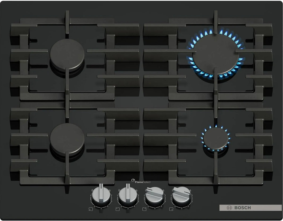 Bosch Serie 6 Ppp6a6i40 Gaskochfeld, 52 x 59 x 4, 5 Cm, 4 Kochzonen, Gaskocher, Schwarz, 4 Fuochi
