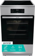 Gorenje GEIT5C61xPG Standherd mit Backofen, 50cm, 70 L, Pizza, Edelstahl, Gorenje GEIT5C61xPG Elektro-Standherd mit Induktionskochfeld, HomeMade