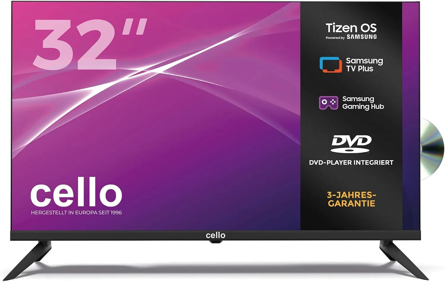 Samsung C3226TZF Smart TV, 32 Zoll, Fernseher, Tizen OS, HDMI, USB, rahmenlos, WLAN, Bluetooth, Gaming Hub