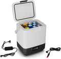 Klarstein 12V/230V Elektrische Kühlbox, -20 bis 20 °C, 12 V, tragbar, Gefrierfach, Camping, mobile Kühlbox, LED-Anzeige, ECO- und MAx-Modi, Dual Power