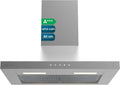 Cecotec Bolero Flux PT Dunstabzugshaube, 60 cm, 427, 6 m3/h, Küchenhaube, 3 Geschwindigkeiten, Touch-Bedienung, Edelstahl, SS Touch Control, geringer