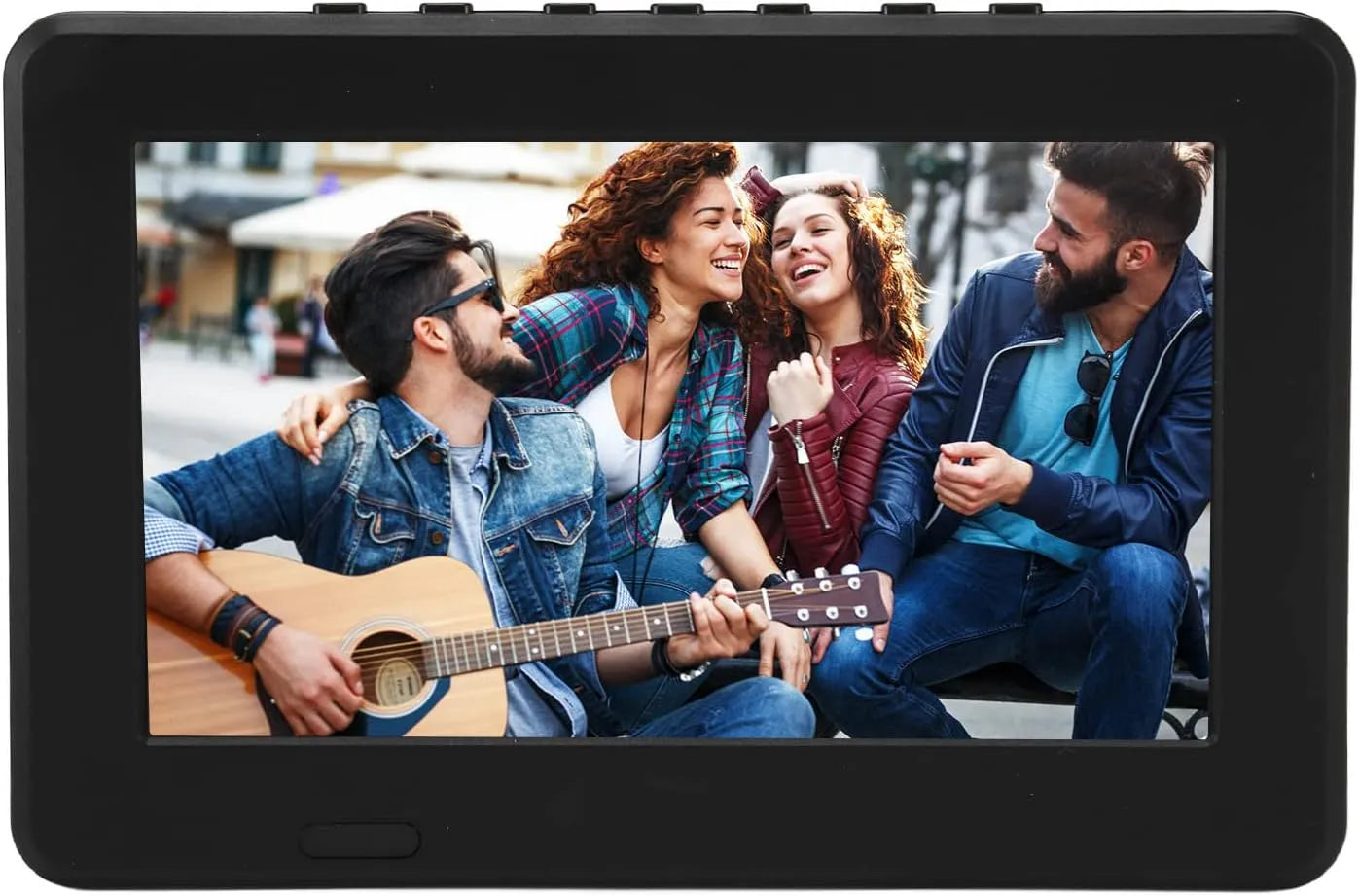 TV-Möbel, Tragbarer 7-Zoll-TV-LCD HD-LED-1080P-Auto-Digital-TV, LCD-Display, Eingebauter 1500-mAh-Akku, Wiederaufladbarer