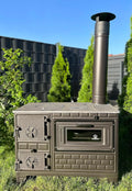 Produkt Brennkammertür: Guss, Outdoor-Küchenofen Terrassenofen 9 kW Kuzine Soba, Gartenküche Holzofen Ofen mit Holzkohle