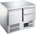 Gewerblicher Kühltisch R600A, Thermostat, 1 Tür, 2 Schubladen, ZORRO, ZORRO - Kühltisch ZS 901 2D - 1 Tür - 2 Schubladen - Gastro Saladette mit
