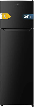 Cecotec Bolero CoolMarket 2D Kühlschrank, 261 L, 169x54cm, Energieklasse E, Gefrierfach, Auftaufunktion, Schnellgefrieren, Schwarz, 261L Kapazität