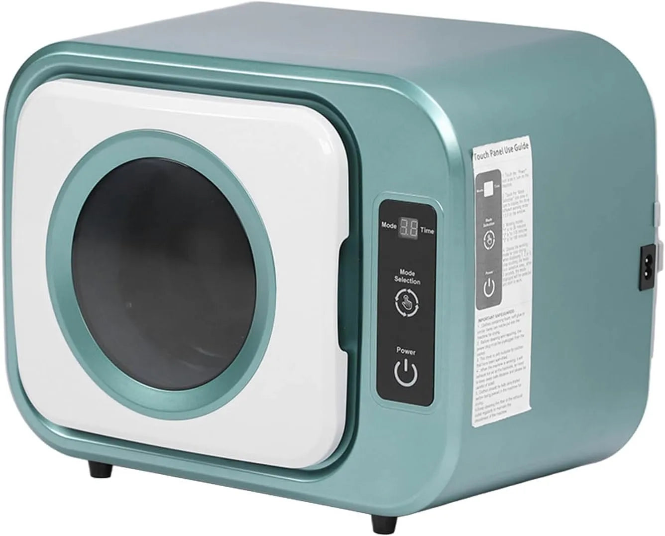 Wäschetrockner, 300 W, Cryfokt, tragbar, Edelstahl, Grün, Elektrische Trocknermaschine mit 3 Einstellbaren Einstellungen, Abluftkanal, für Unterwäsche