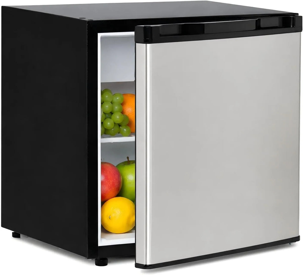 Kühlschrank, 45 L, Mini, Gefrierfach, Edelstahl, Mini Kühlschrank 45L Edelstahlfront mit Gefrierfach & Gemüsefach