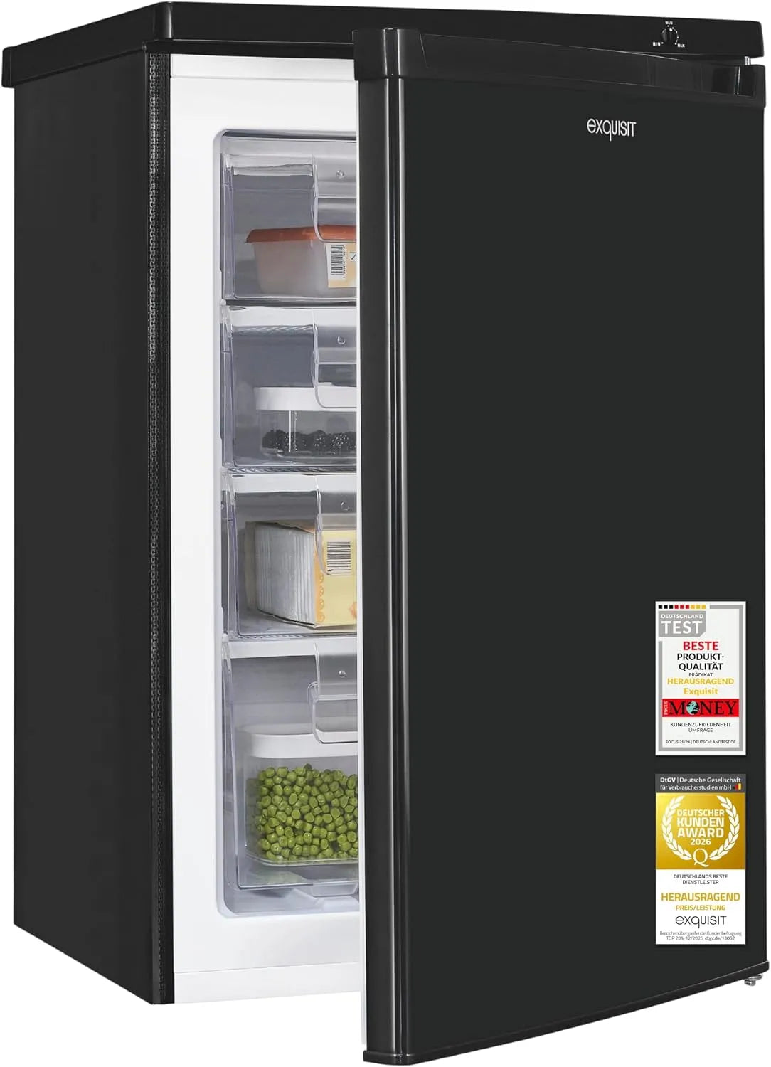 Exquisit GS512-040E Gefrierschrank, 91 L, Gefrierfach, Tiefkühlschrank