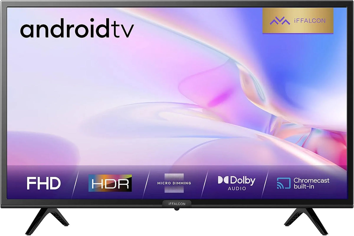 Google iFF32S52 Smart TV, 32 Zoll, Fernseher, HDR, Triple-Tuner DVB-T2, S2, Android OS, 80cm, Micro Dimming, Prime Video, Google Assistant