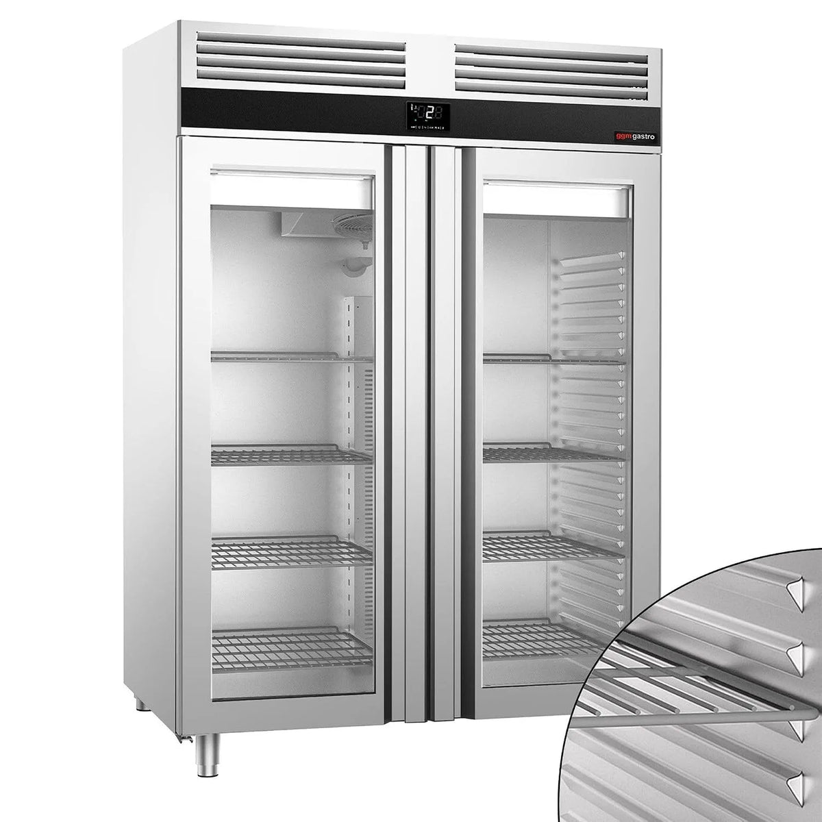 Kühlschrank, 1350 L, GGM, Glas, 1400 mm, 2 Glastüren