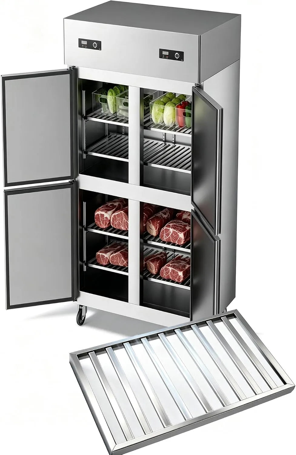 Kühlschrank, Edelstahl, 304 Edelstahl Kühlschrankregal for Gewerbe-Kühlgeräte