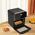 Elektrischer Pizzaofen, 13 L, 1350 W, Touch-Bedienung, Timer, kompakt, LCD-Display, 1350W Mini Backofen Schubladenartige Backofen mit LCD-Touchscreen