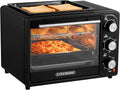 Backofen 3in1, 20 L, Warmhaltefunktion, kompakt, 3in1 Mini Backofen 20 Liter mit Konvektion inkl. Warmhalteplatte