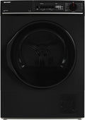 Sharp KD-PRO9S7GBB-DE 30-Minuten-Schnelltrockenprogramm Wäschetrockner, 9 kg, WLAN, Schwarz, 15 Trockenprogramme inkl, 9kg, WiFi