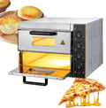 Elektrischer Pizzaofen, 40 Cm, 50 bis 300 °C, Timer, Edelstahl, Timer 10, 60 Min, 3 Kw Elektrischer Tischbackofen Zum Braten Von Snacks