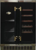 Weinkühlschrank, freistehend, 3 verchromten höhenverstellbaren Abstellflächen, 5 herausziehbare Holzregale, LED Display, 63 Bierdosen, Kaiser K 64800