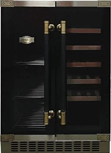 Weinkühlschrank, freistehend, 3 verchromten höhenverstellbaren Abstellflächen, 5 herausziehbare Holzregale, LED Display, 63 Bierdosen, Kaiser K 64800