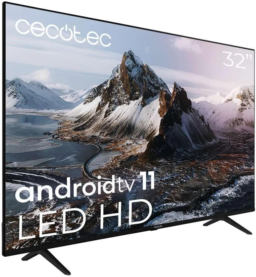 Cecotec ALH30032s. Smart TV, 32 Zoll, Fernseher, HDR, Dolby Audio, rahmenlos, Android OS, Full HD, HDR10, Dolby Vision und Dolby Atmos, Android 11
