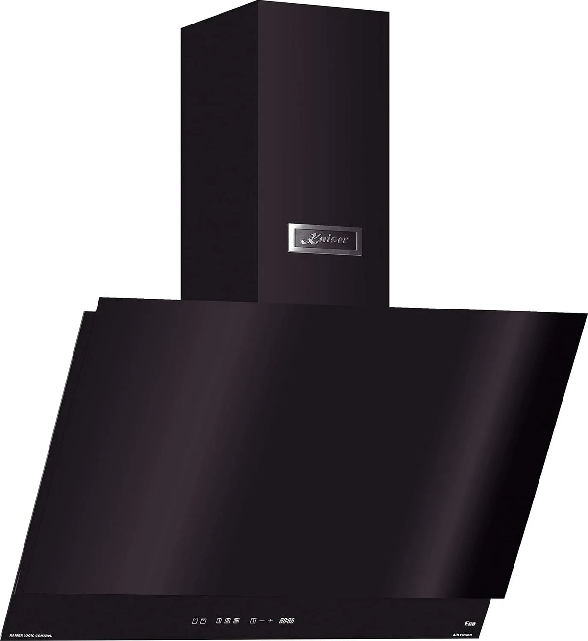 Dunstabzugshaube, 60 cm, 1250 m3/h, Küchenhaube, kopffrei und schräg, Abluft- und Umluftbetrieb, Timer, Schwarz, Gewinner German Brand Award 2018