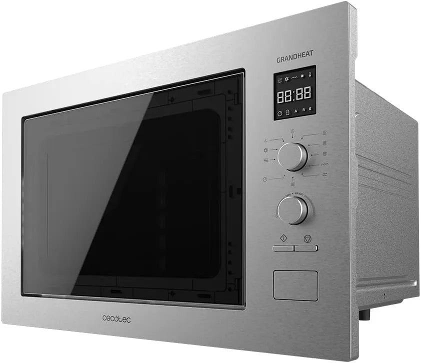 Cecotec Grandheat 2550 Mikrowelle, 25 L, Grill, Einbau, Mikrowellenofen, Cecotec Einbau - Mikrowelle 25L mit Grill Grandheat 2550 Built-In Steel
