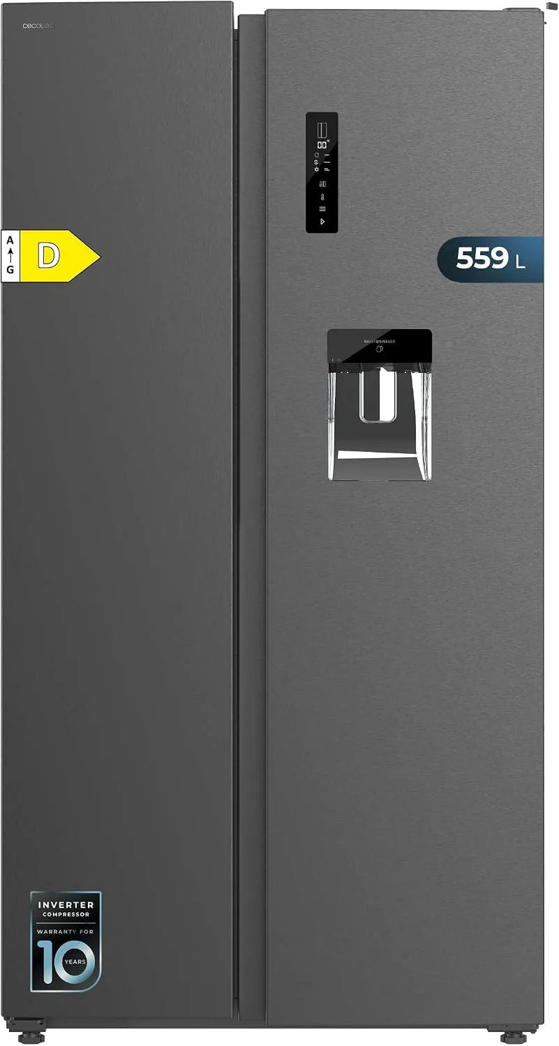 Cecotec Bolero CoolMarket SBS Kühlschrank, 559 L, No Frost, Inverter, Total NoFrost, Cecotec Side-by-Side Kühlschrank Bolero CoolMarket SBS 559 Dark