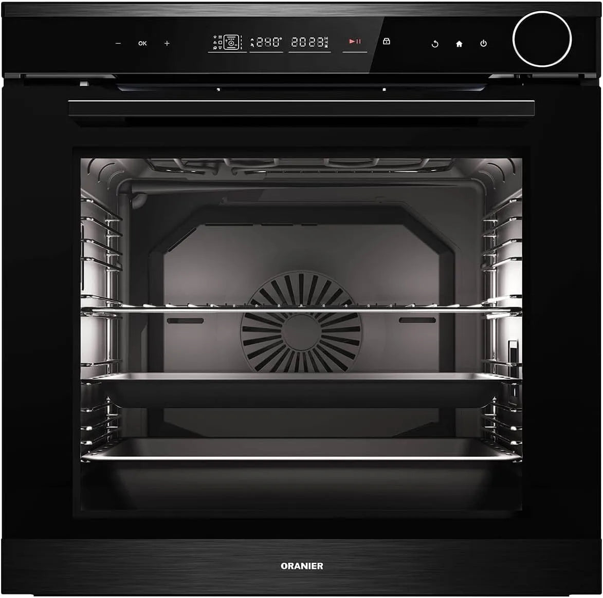 Backofen, 80 L, Oranier EBD830, Einbau, Touch-Bedienung, autark, Dampf, Schwarz, Touch-Control