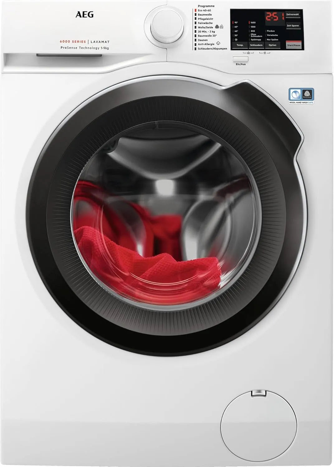 AEG Serie 6000 L6AMZ49FL Waschmaschine, 0 kg, Kindersicherung, leise, 1400 U/min, Serie 6000 mit ProSense®, Mengenautomatik, Nachlegefunktion