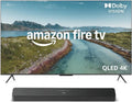 Smart TV 55-Zoll, Fernseher, 4K UHD, QLED, HDR, HDR10+, Dolby Vision, 55-Zoll Smart TV in 4K Ultra HD, Quad-Core-Prozessor + Fire TV-Soundbar Plus