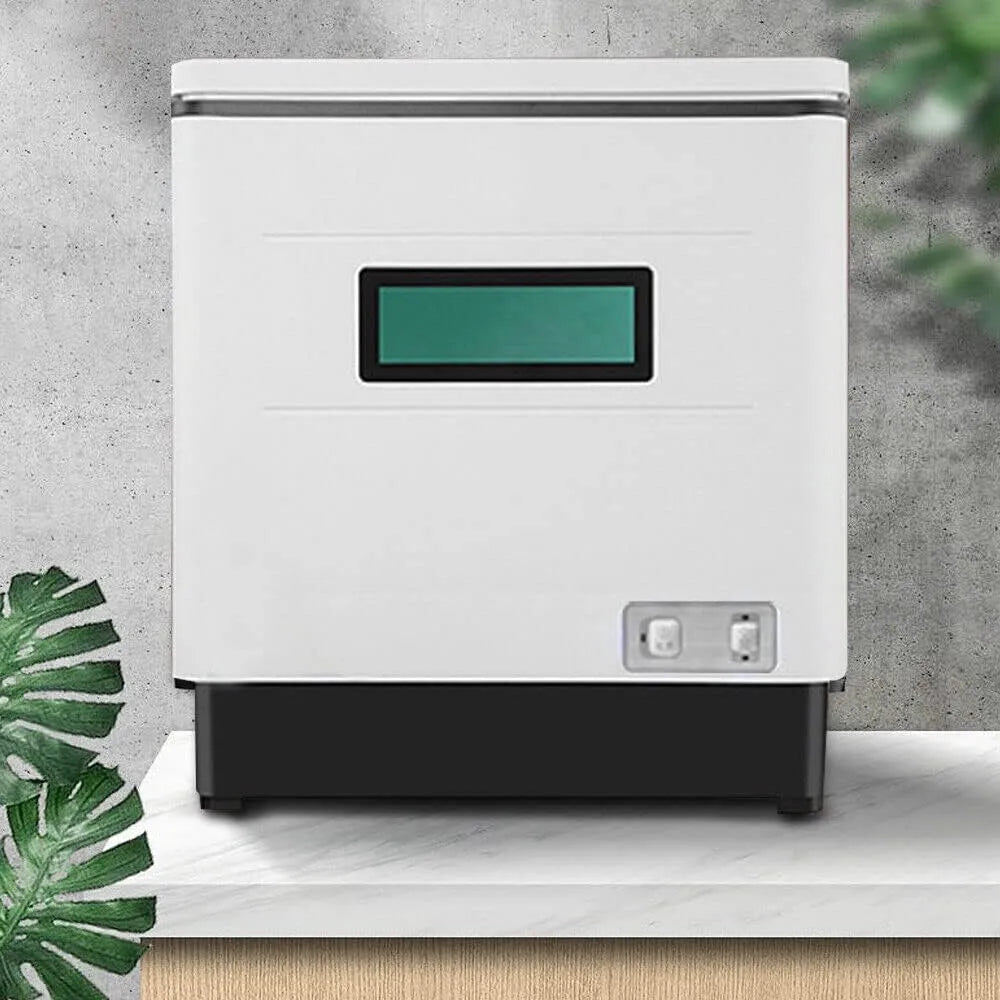 Geschirrspüler 70-Grad-Hitze, 1500 W, Spülmaschine, tragbar, Edelstahl, Weiß, Tischgeschirrspüler