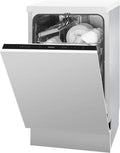 Amica Geschirrspüler, 45cm, 5 Programme, Spülmaschine, aquaStop, Besteckkorb, Slim-Format, vollintegriert, Amica EGSPV 587 915 Einbau-Geschirrspüler