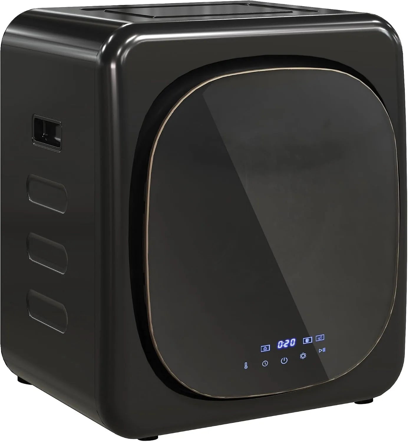 Wäschetrockner, 5 kg, Touch-Bedienung, Schwarz, 5kg Schwarz, HOMCOM Mini Wäschetrockner mit 6 Programm LED-Touchscreen 2