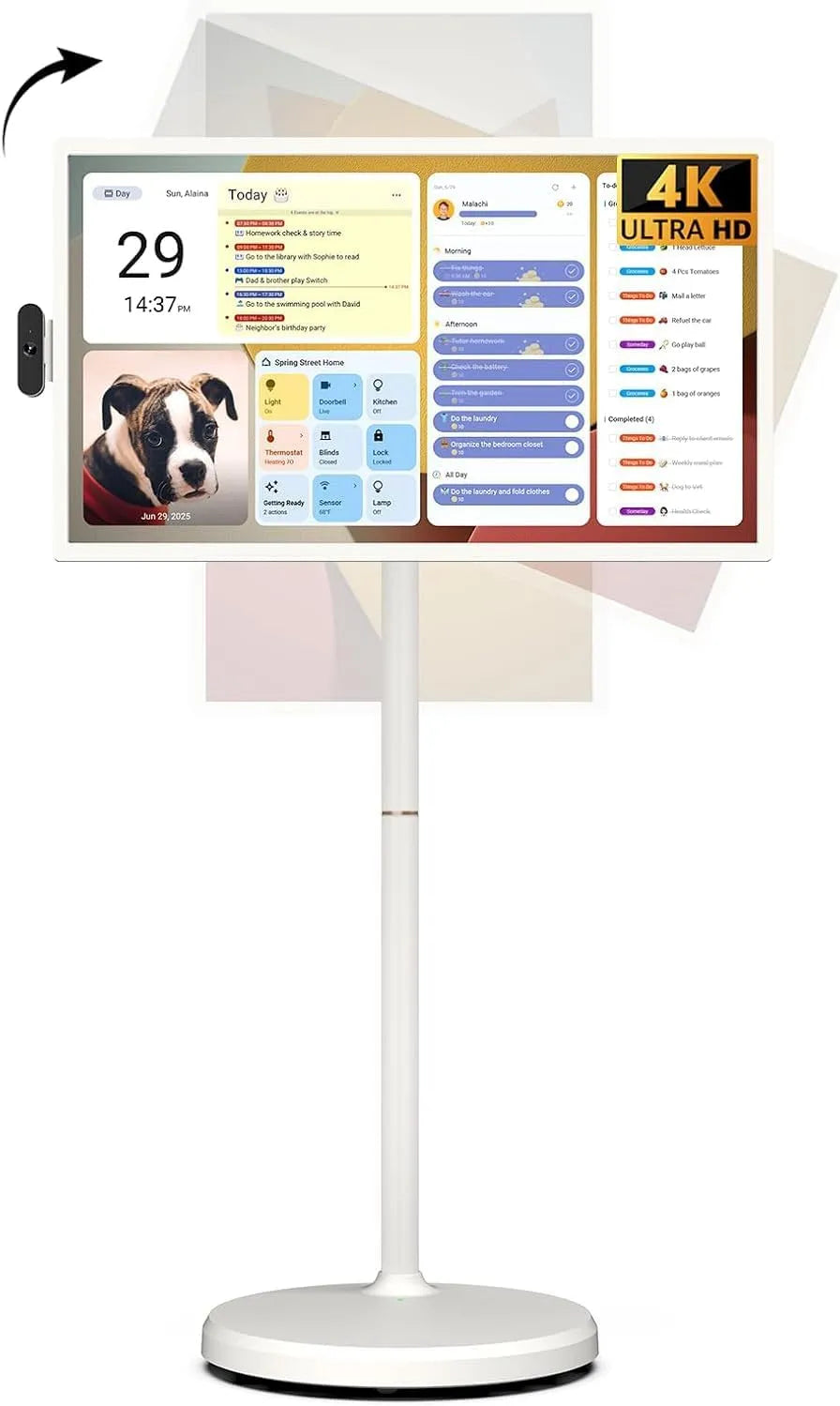 Smart TV, Fernseher, tragbar, Touch-Bedienung, Android OS, voll schwenkbar, beweglicher Touchscreen, ApoloSign Smart Portable TV 2. Generation mit