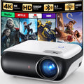 Smart TV 1080P PS5, Fernseher, 4K UHD, HDMI, USB, tragbar, Outdoor, Bluetooth, Full HD, Mini Beamer 4k, Kompatibel mit Smartphone, PS5 für Heimkino