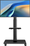TV-Möbel, 65 Zoll, 400x400mm, tragbar, OLED, LCD-Display, Portable Rolling Floor TV Mount with Wheels, Universal Floor TV Stand, 80 Degree Swivel