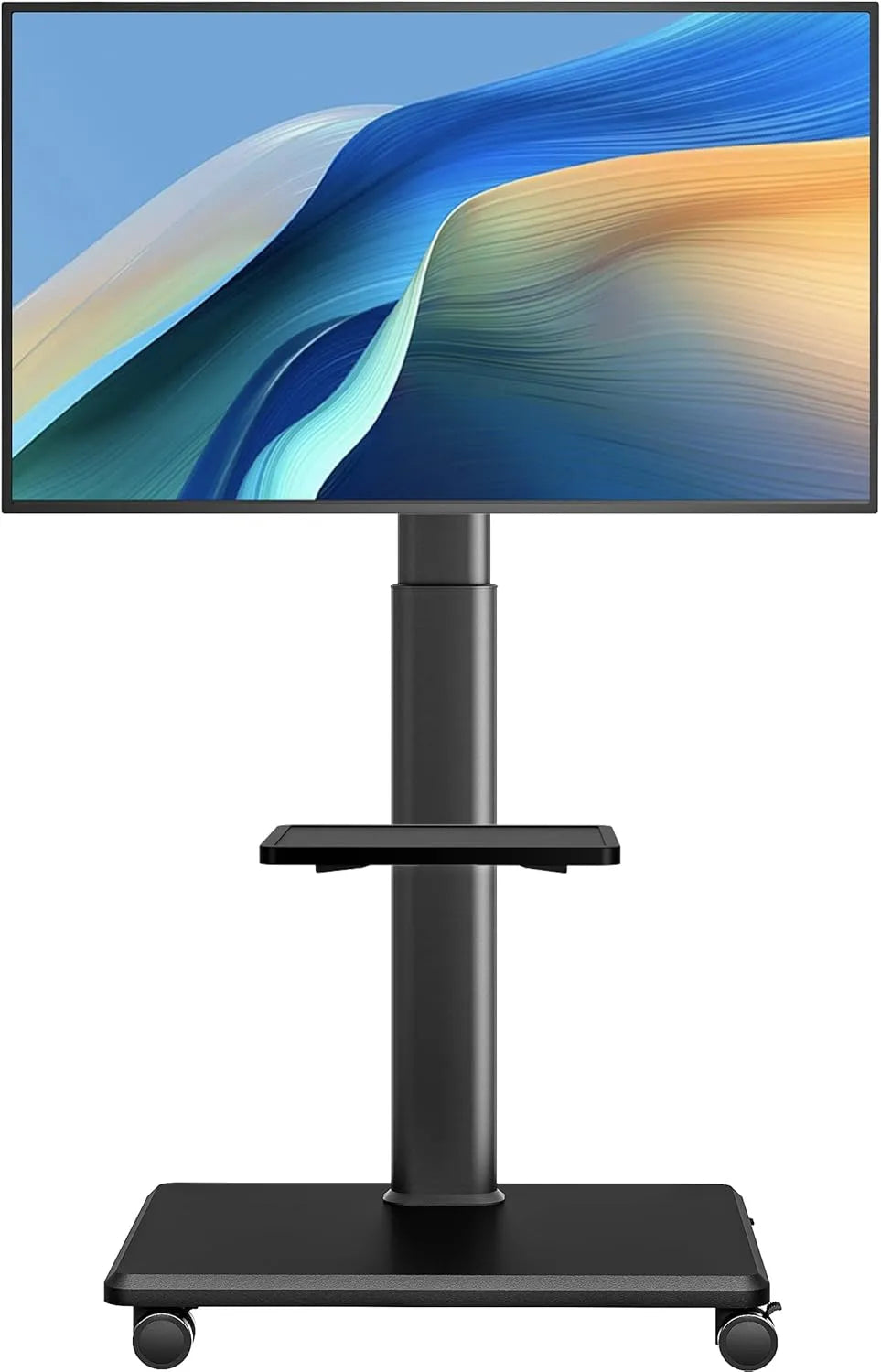 TV-Möbel, 65 Zoll, 400x400mm, tragbar, OLED, LCD-Display, Portable Rolling Floor TV Mount with Wheels, Universal Floor TV Stand, 80 Degree Swivel