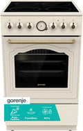 Gorenje GECS5B70CLI Standherd mit Backofen, Gorenje Classico Collection GECS5B70CLI Standherd Champagne Creme