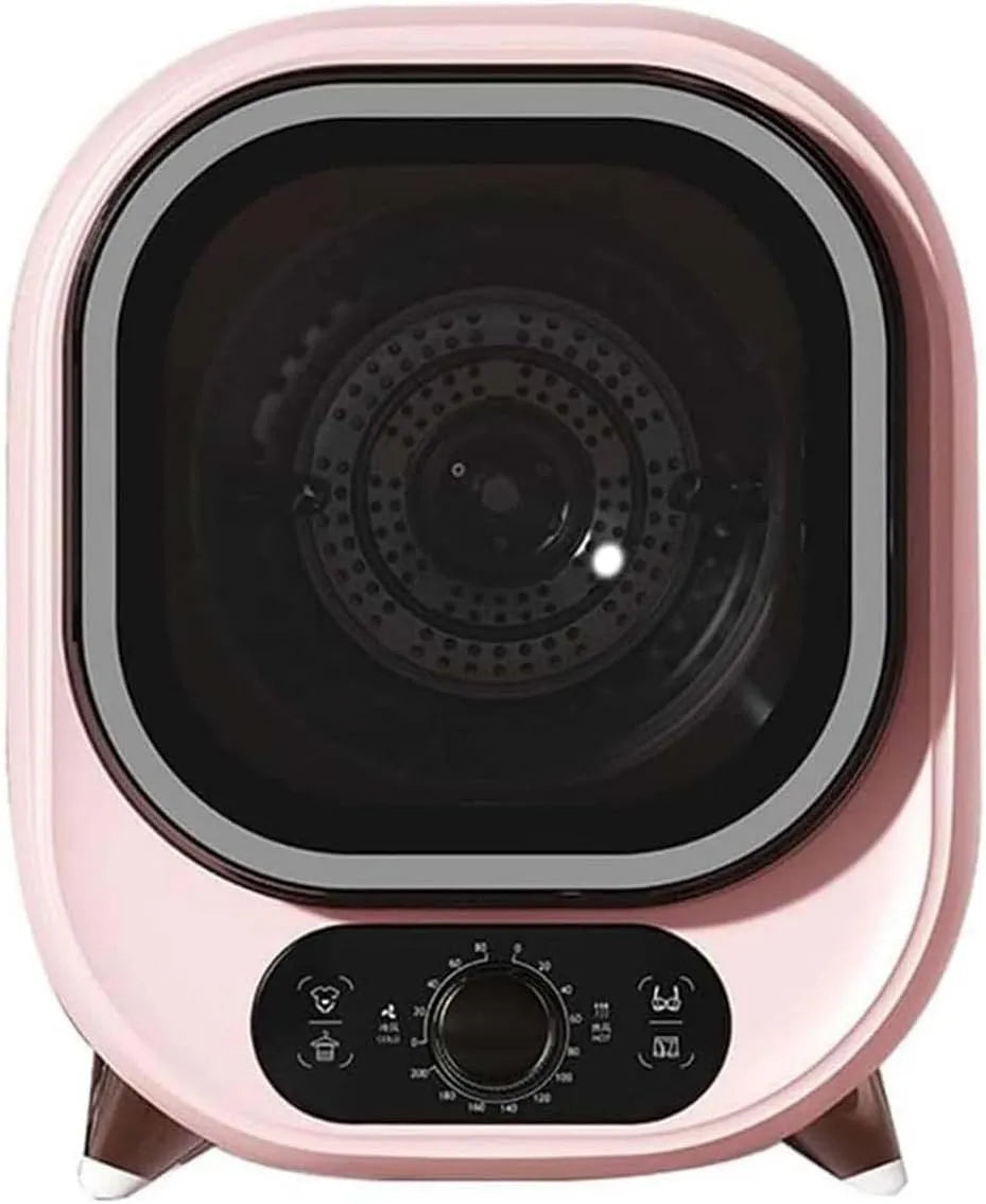 Wäschetrockner Pink-110V, 450 W, 110 V, TAHALI Mini-Wäschetrockner, Kleiner kompakter Wäschetrockner für Zuhause, Haus, Wohnheim, Balkon, Badezimmer
