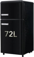 Kühlschrank, 72 L, Gefrierfach, Schwarz, 120 kWh, Jahr, LED-Licht, 21 Liter Gefriervolumen