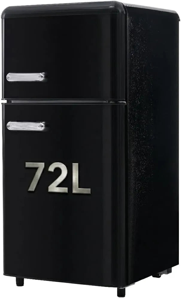 Kühlschrank, 72 L, Gefrierfach, Schwarz, 120 kWh, Jahr, LED-Licht, 21 Liter Gefriervolumen
